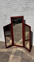 Antieke 3-luik spiegel met facet geslepen randen, Ophalen, Rechthoekig, 100 tot 150 cm