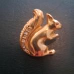 Eekhoorn broche goldtone, Ophalen of Verzenden, Overige materialen