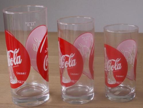 Set 3x Coca Cola glas 2x rond logo Always Coca-Cola 0,5 0,3, Verzamelen, Glas en Borrelglaasjes, Nieuw, Bierglas, Verzenden