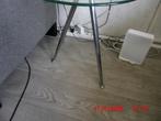 TAFELTJE MET CHROME POOTJES, Minder dan 55 cm, Rond, Ophalen, 45 tot 60 cm