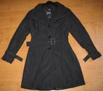 Gevoerde zwarte trenchcoat jas 36/S., Kleding | Dames, Jassen | Winter, Zwart, Nieuw, Ophalen of Verzenden, Maat 36 (S)