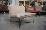 Luxe fauteuil EARL Jess Design metaal stof naturel beige, Ophalen, 75 tot 100 cm, Zo goed als nieuw, Stof