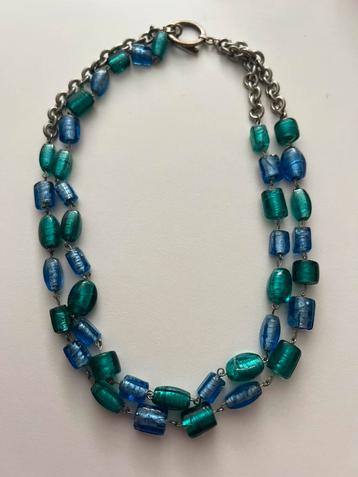 Mooie turqouise murano kralen ketting. beschikbaar voor biedingen