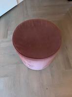 Roze velvet poef, Huis en Inrichting, Banken | Voetenbanken en Poefen, Ophalen, Minder dan 50 cm, Rond, Minder dan 50 cm