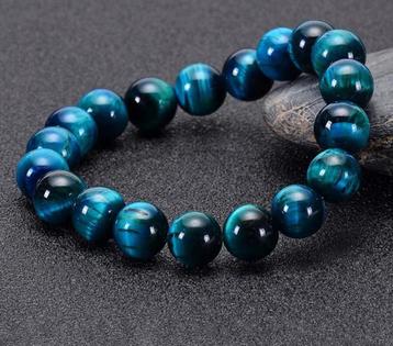 Blauwe Tijgeroog Kralen Armband Voor Heren En Dames beschikbaar voor biedingen