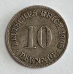 Duitse 10 Pfennig 1908, Ophalen of Verzenden, Duitsland, Losse munt, Zilver