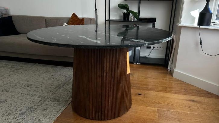 eettafel, Huis en Inrichting, Tafels | Eettafels, Zo goed als nieuw, 100 tot 150 cm, Rond, Ophalen