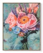 Olieverfschilderij Bloemen - Handgeschilderd 40x50cm, Ophalen of Verzenden