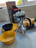 BODUM Cafetière NIEUW 4  koffie kop 4 borden 2 schalen Nieuw, Ophalen of Verzenden, Zo goed als nieuw