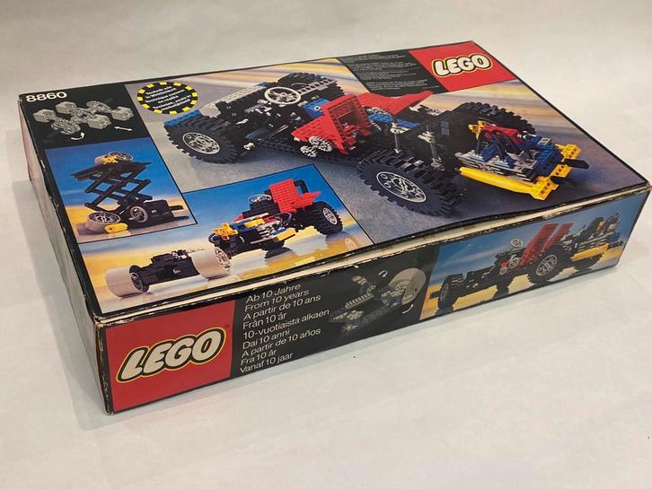 Vintage LEGO Technic 8860 Car Chassis (1980) – compleet+doos, Kinderen en Baby's, Speelgoed | Duplo en Lego, Gebruikt, Lego, Complete set