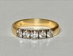 Prachtige gouden ring met VS1 diamanten totaal 0.60ct!, Sieraden, Tassen en Uiterlijk, Ringen, Geel, Ophalen of Verzenden, 17 tot 18