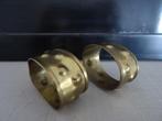 Set van 2 - vintage servetringen - messing, Huis en Inrichting, Woonaccessoires | Overige, Ophalen of Verzenden, Gebruikt