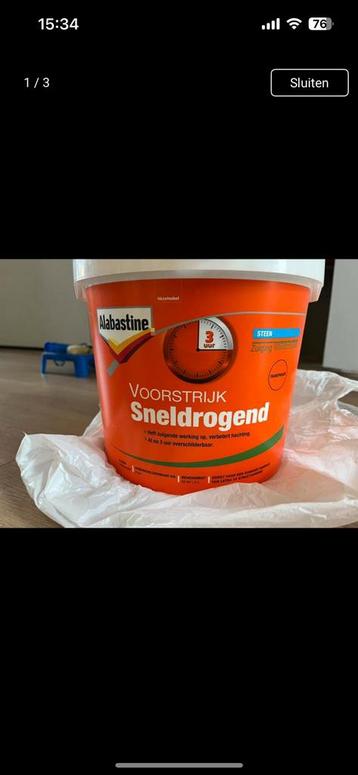 Alabastine voorstrijk transparant ongeveer 3 liter beschikbaar voor biedingen