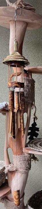 Bamboe windgong met vogel in hut uit bali indonesie, Verburgt Vintage, Nieuw, Ophalen of Verzenden, https://verburgtvintage.nl/#contact