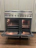 Luxe RVS Smeg Fornuis 6 pits met dubbele oven, Witgoed en Apparatuur, Fornuizen, Fornello Esperta, Ophalen of Verzenden, Zo goed als nieuw