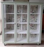 Vintage schoolkast vitrinekast kast glas deuren legplanken, Ophalen, Zo goed als nieuw, 25 tot 50 cm, Minder dan 100 cm