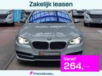 BMW 5 Serie Touring 520d 190 pk Automaat leer, trekhaak, nav, Auto's, BMW, Automaat, Zwart, Leder, Diesel