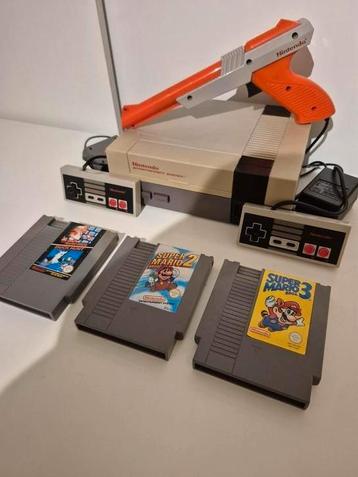Nintendo set met zapper en Mario 1 2 3  beschikbaar voor biedingen