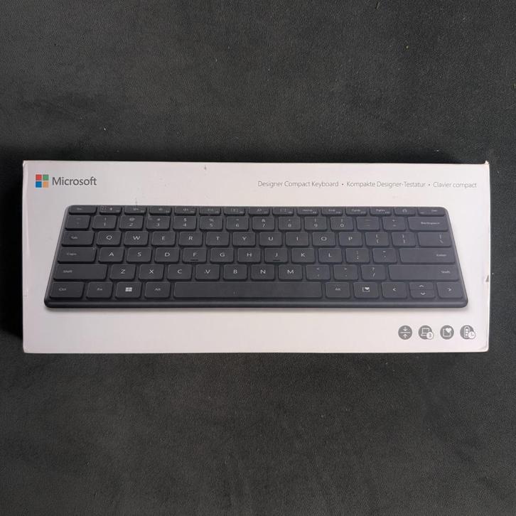 Microsoft Designer Compact Keyboard – QWERTZ (Duits DE), Computers en Software, Toetsenborden, Gebruikt, Overige indelingen, Draadloos