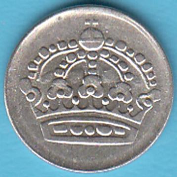 Zweden 10 öre 1960TS Gustaf VI zilver, KM# 823 in munthouder beschikbaar voor biedingen