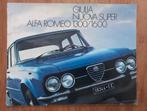 Alfa Romeo Giulia Nuova Super 1300/1600 brochure 1975., Gelezen, Alfa Romeo, Ophalen of Verzenden, Alfa Romeo