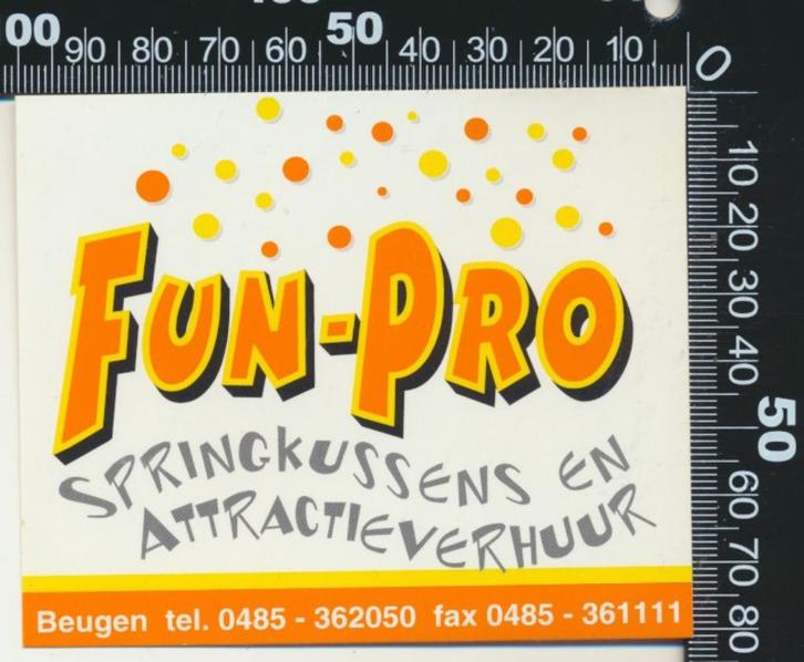 Sticker: Fun Pro - Beugen (2), Verzamelen, Stickers, Zo goed als nieuw, Bedrijf of Vereniging, Ophalen of Verzenden