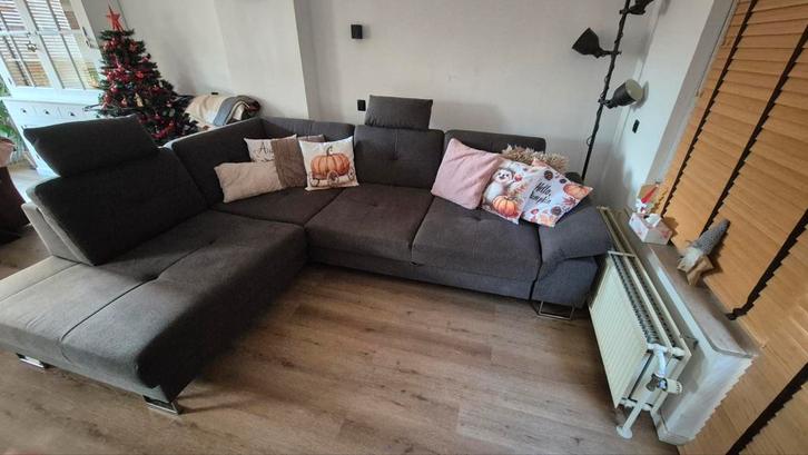 Mooie Hoekbank/slaapbank met Opbergruimte en meer functies, Huis en Inrichting, Banken | Bankstellen, Vierpersoons of meer, Ophalen