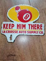 Spotprent emaille bord US auto repair shop, Ophalen of Verzenden, Overige soorten, Amerika, Kunstobject