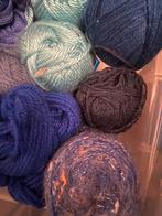 Mix blauw-turkoise breigaren / wol, Hobby en Vrije tijd, Breien en Haken, Ophalen of Verzenden, Zo goed als nieuw, Breien of Haken