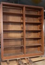 Grote houten kast 227 x 198 x 47 boekenkast werkplaatskast, Gebruikt, Ophalen
