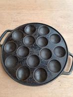 Gietijzeren poffertjespan, Ophalen of Verzenden, Gebruikt, Gietijzer, Koekenpan of Braadpan