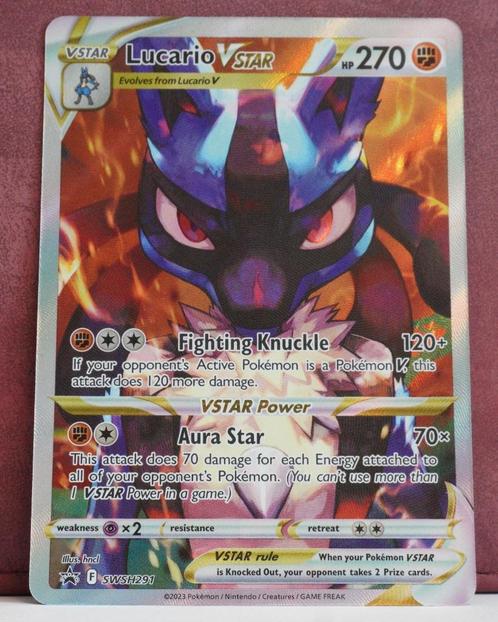Lucario Vstar Full Art SWSH291 SWSH Black Star Promos, Hobby en Vrije tijd, Verzamelkaartspellen | Pokémon, Nieuw, Losse kaart