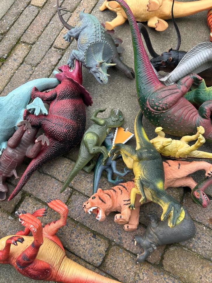 Grote verzameling plastic dinosaurussen en andere dieren, Kinderen en Baby's, Speelgoed | Overig, Gebruikt, Jongen of Meisje, Ophalen of Verzenden