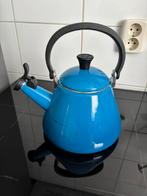 Le creuset fluitketel blauw, Witgoed en Apparatuur, Waterkokers, Ophalen of Verzenden, Gebruikt