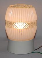 Sixties/Seventies Corodex lamp met geribbeld glazen bol, Huis en Inrichting, Lampen | Plafondlampen, Gebruikt, Ophalen of Verzenden