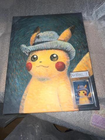 Pikachu with grey Felt hat 85 museum en canvas beschikbaar voor biedingen