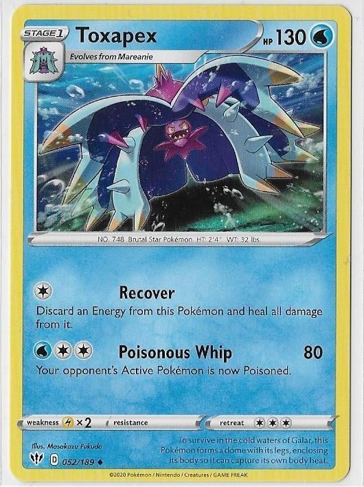 Darkness Ablaze,  Toxapex [uncommon] 52/189, Ophalen of Verzenden, Nieuw, Losse kaart