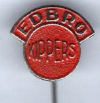 Edbro Kippers rood op zilverkleurig speldje ( F_124 ), Verzenden, Zo goed als nieuw, Transport, Speldje of Pin