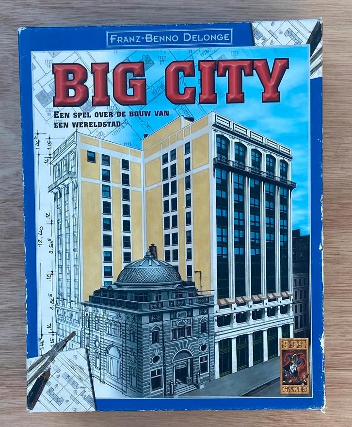 Big City - bordspel 999 Games oude collectie, Hobby en Vrije tijd, Gezelschapsspellen | Bordspellen, Gebruikt, Een of twee spelers