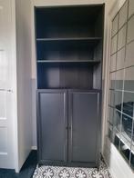 Ikea Billy Boekenkast met Oxberg deuren zwart eikenpatroon, Huis en Inrichting, Kasten | Boekenkasten, Ophalen, Met deur(en), 200 cm of meer