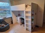 SMÅSTAD Hoogslaper met Bureau - Wit, Huis en Inrichting, Ophalen, Eenpersoons, Zo goed als nieuw, 200 cm