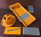 Vintage oranje Leifheit Multifunctionele Rasp - Complete Set, Antiek en Kunst, Ophalen of Verzenden