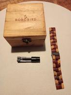 BOBOBIRD Houten horlogeband., Sieraden, Tassen en Uiterlijk, Horloges | Heren, Overige merken, Leer, Staal, Ophalen of Verzenden