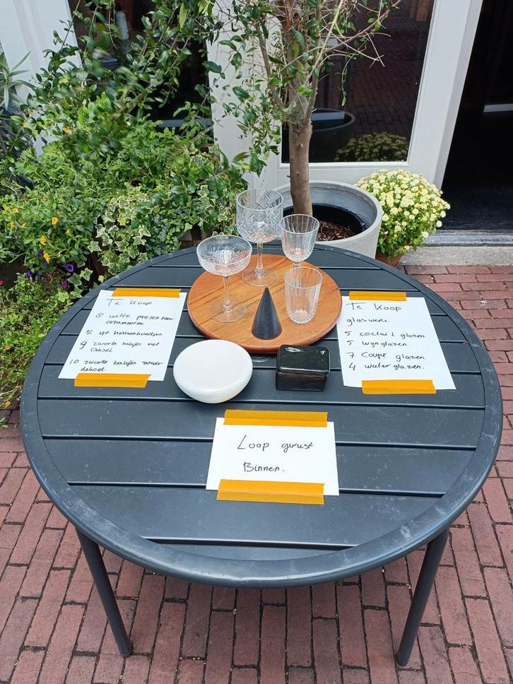 Glazen en serviesgoed, Huis en Inrichting, Keuken | Servies, Zo goed als nieuw, Glas of Glazen, Effen, Glas, Ophalen