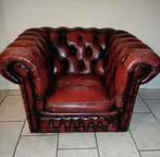 Chesterfield stoel, Ophalen, Gebruikt, 100 tot 125 cm, Leer