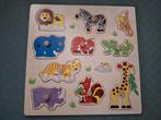 Dierenpuzzel 10 stukjes - Houten Speelgoed, 10 tot 50 stukjes, Ophalen of Verzenden, Zo goed als nieuw, Van hout