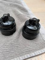 2 originele porseleinen lichtschakelaar, Doe-het-zelf en Verbouw, Elektra en Kabels, Ophalen