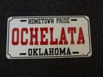 Kentekenplaat licenseplate Oklahoma Ochelata USA, Verzenden, Gebruikt, Auto's