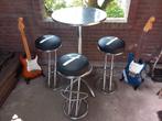 3 nieuw gestoffeerde fender gitaar bar krukken chroom, Ophalen, Met voetsteun, Zo goed als nieuw, Metaal