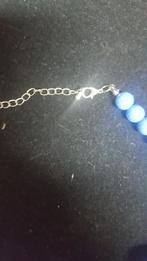 s 285, halsketting, zilver met blauw, Ophalen of Verzenden